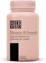Vitamin-B Overall Complex with Vitamin B1,B2,B3,B5,B6,B7,B9, B12 with VIT-C for Energy, Beautiful Hair | Skin & Nails Digestion| Nurtify Healthy Functioning for Men & Women | 60 Veg Tablets