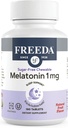 FREEDA Melatonin 1 mg Sugar-Free Chewable Tablets – Natural Fruit Flavor Sleep Aid for Adults and Kids Ages 3 and Up – Non-Habit Forming, Vegan, Gluten-Free, Kosher – Made in USA (180 Count)