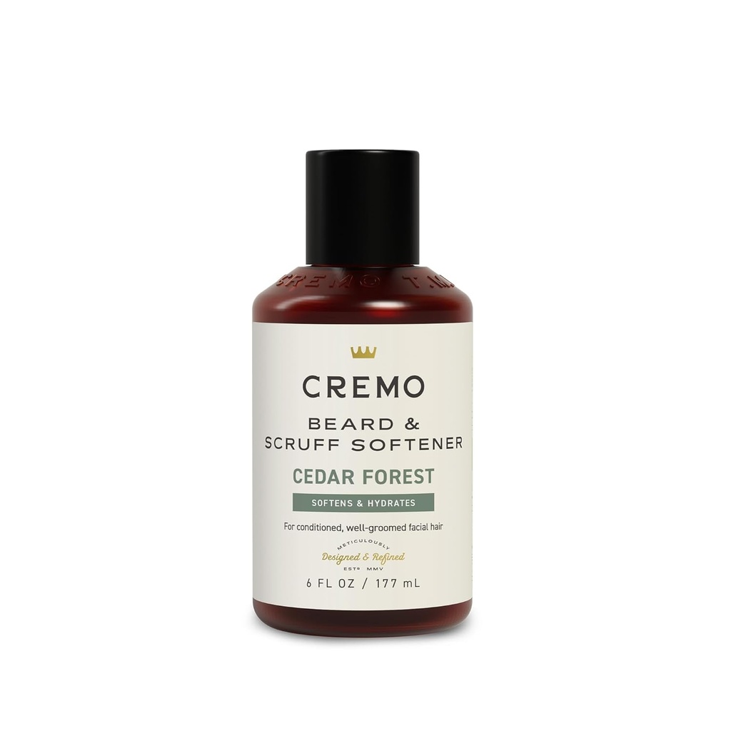Cremo Cedar Δάσος Beard & Scruff Αποσκληρυντής, μαλακώνει και τις συνθήκες Ψαλίδι προσώπου μαλλιά όλων των Μήκος σε μόλις 30 δευτερόλεπτα, 6 ρευστή ουγγιά
