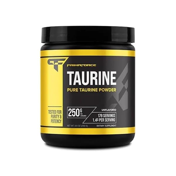 PrimaForce Taurin σκόνη, 250 γραμμάρια - μη ΓΤΟ & συμπλήρωμα χωρίς γλουτένη