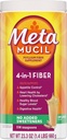 Metamucil, Psyllium Husk Powder, Unflavored with No Added Sweeteners, 114 Servings, 4-in-1 Fiber Supplement, Daily Psyllium Husk Fiber Powder Help Support Digestive Health by Promotion Regularity*