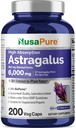 NusaPure Astragalus 20:1 Extract, 300 mg Equivalent to 6,000mg Per Serving, 200 Veggie Capsules, Non-GMO & Bioperine