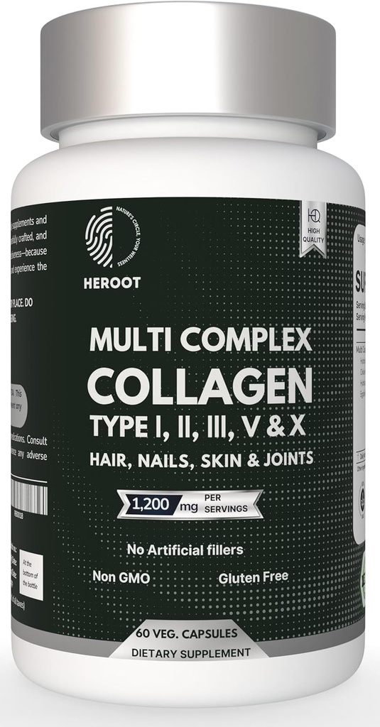 Plant-based Collagen 500mg δέρμα, μαλλιά και νύχια συμπλήρωμα 