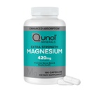 Κάψουλες μαγνησίου Qunol 420mg, 100% DV, συμπλήρωμα μαγνησίου υψηλής απορρόφησης, επιπλέον δύναμη, συμπλήρωμα υγείας οστών και μυών, 180 Count
