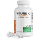 Bronson Βιταμίνη K2 ως MK-7 Μενακινόνη 100 mcg Μη ΓΤΟ, 250 κάψουλες