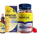 RESCUE Nighttime Sleep Aid Bundle, 3Pk - Bach Sleep Kids Dropper, 10mL Sleep Liquid Melts, 28Ct Plus Sleep Gummies με 5mg μελατονίνης / δόσης, 60Ct