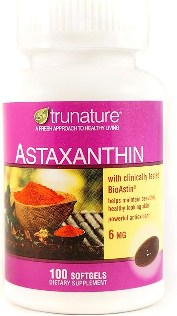 TruNature Astaxanthin 6 mg - 2 Bottles, 100 Softgels Each