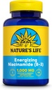 Nature's Life Energizing Niacinamide, Vitamin B3 1000mg - High Potency, No Flush Niacin Supplement - Nerve Function, Energy and Metabolism Support - 60-Day Guarantee - 100 Servings, 100 Tablets