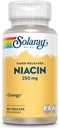 SOLARAY Niacin Timed-Release 250mg, Vitamin B3 | Skin Health, Heart & Nervous System Support | 100ct