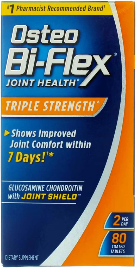 Osteo Bi-Flex Joint Health Coated Tablets Triple Strength - 80ct, Pack of 2