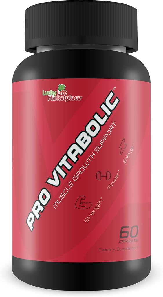 Pro Vitabolic - Muscle Growth Support - Enhance Power, Strength, Stamina, & Energy - Explosive Muscle Pump for Big Gains - Aid Oxygen & Nutrient Delivery to Muscles - L-Arginine & L-Citrulline