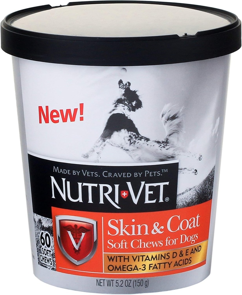 Nutri-Vet Υγιεινό δέρμα και παλτό μαλακό μάσημα, 60 μέτρα