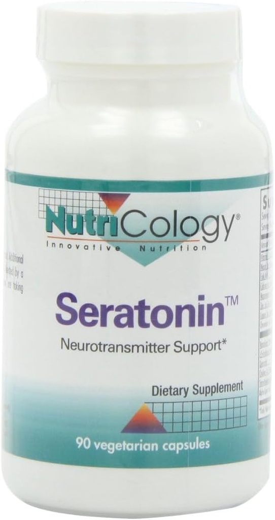 Nutricology Seratonin συμπλήρωμα - Σεροτονίνη για άνδρες & γυναίκες, Ηρεμία Υποστήριξη, 5-HTP, Serene Sleep, Norepinephrine, Vegetarian Κάψουλες - 90 Count