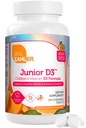 Zahler Junior D3 Βιταμίνες 1000 IU - Μασώμενη Βιταμίνη D3 για Παιδιά για την Υποστήριξη Οστών, Δόντια & Ανοσοποιητική Υγεία - Kosher Kids Orange Flavor - 250 Count.