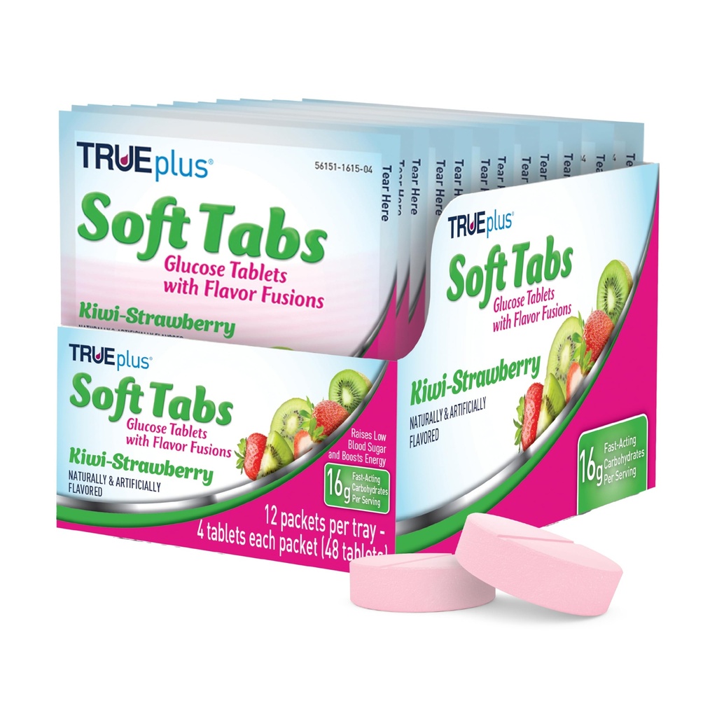 TRUEplus® Soft Tabs Tablet 12 συσκευασίες – 48 δισκία (Kiwi Strawberry)