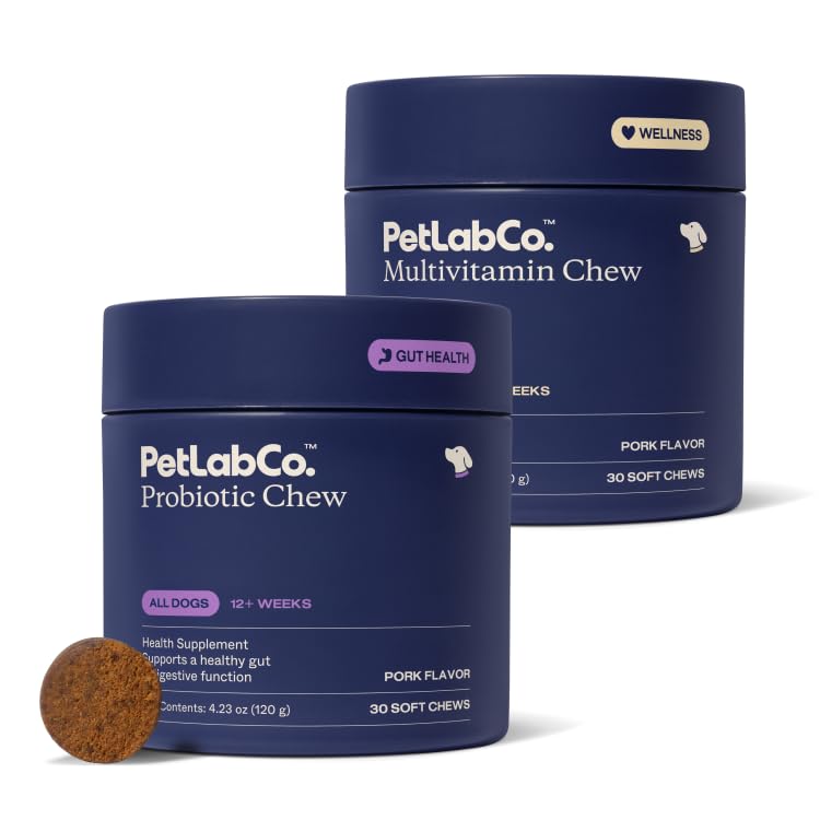 PetLab Co. – Multi-Vitamin & Dog Probiotic Bundle: μασώμενες πολυβιταμίνες για σκύλους Υποστήριξη Υγεία & Probiotics Σκύλος για την υποστήριξη Ichy Δέρμα, περιστασιακά Loose Stools, και Υγιεινή Yeast Παραγωγή