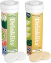 Drinklits Lemon Immunity & Lemon-Lime Hydration Tablets (2) Tube Combo Pack | Essential Electrolytes – Immune Support – Great Taste | 20 Servings (10 Tablets Per Tube)