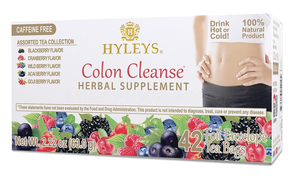 Hyleys Colon Cleanse Τσάι Ποικίλες Γεύσεις - 42 Τσάι Τσάι Τσάι (12 πακέτο - 504 Τσάι Τσάι Σύνολο)