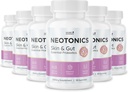 Neotonics Skin and Gut gummies - 100% Natural Probiotic Gummies, Chewable Probiotics for Digestive Health & Skin Health, Daily Probiotics For Women & Men - Apple Flavor, 30 Gummies, 6 Month Supply
