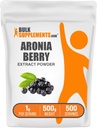 BulkSupplements.com Aronia Extract Powder - Aronia Berry Extract, Chokeberry Supplement - Χωρίς γλουτένη, 1g ανά Σερβίρισμα, 500g (1.1 lbs) (πακέτο των 1)