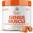 The Genius Brand Genius Μύες - Μύες Συμπλήρωμα Υγείας για την ανάπτυξη, την αντοχή και την ανάκτηση - Μη ορμονική Φόρμουλα - 6 Βιολογικά Μανιτάρια - Φυσικά-γλυκασμένα - 30 Υπηρεσίες - Αλμυρό καραμέλ