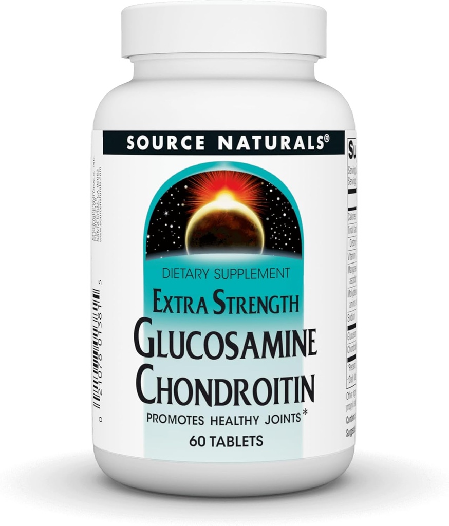 Source Naturals Extra Strength Glucosamine Chondroitin, Προάγει Υγιείς αρθρώσεις*, 60 δισκία