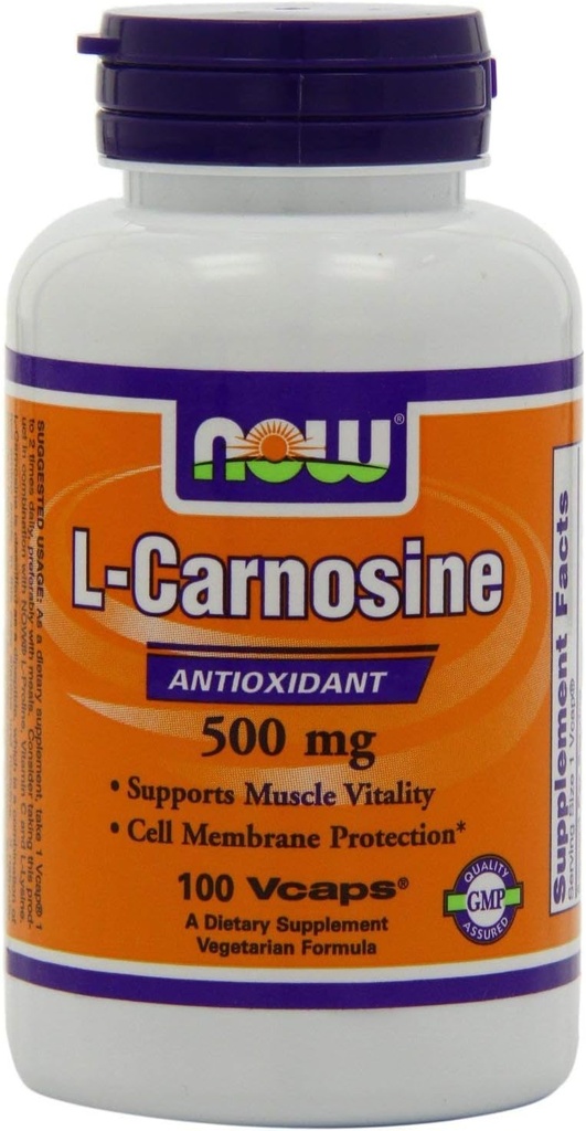 Τώρα τρόφιμα, L-Καρνοσίνη 500mg 100 VegiCaps (πακέτο του 2)