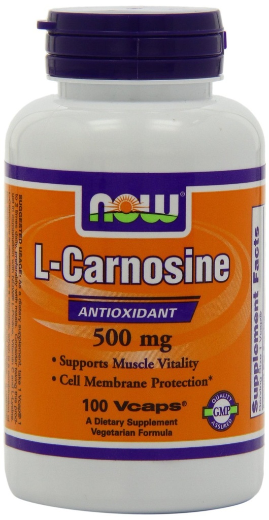 Τώρα τρόφιμα, L-Καρνοσίνη 500mg 100 VegiCaps (πακέτο του 2)