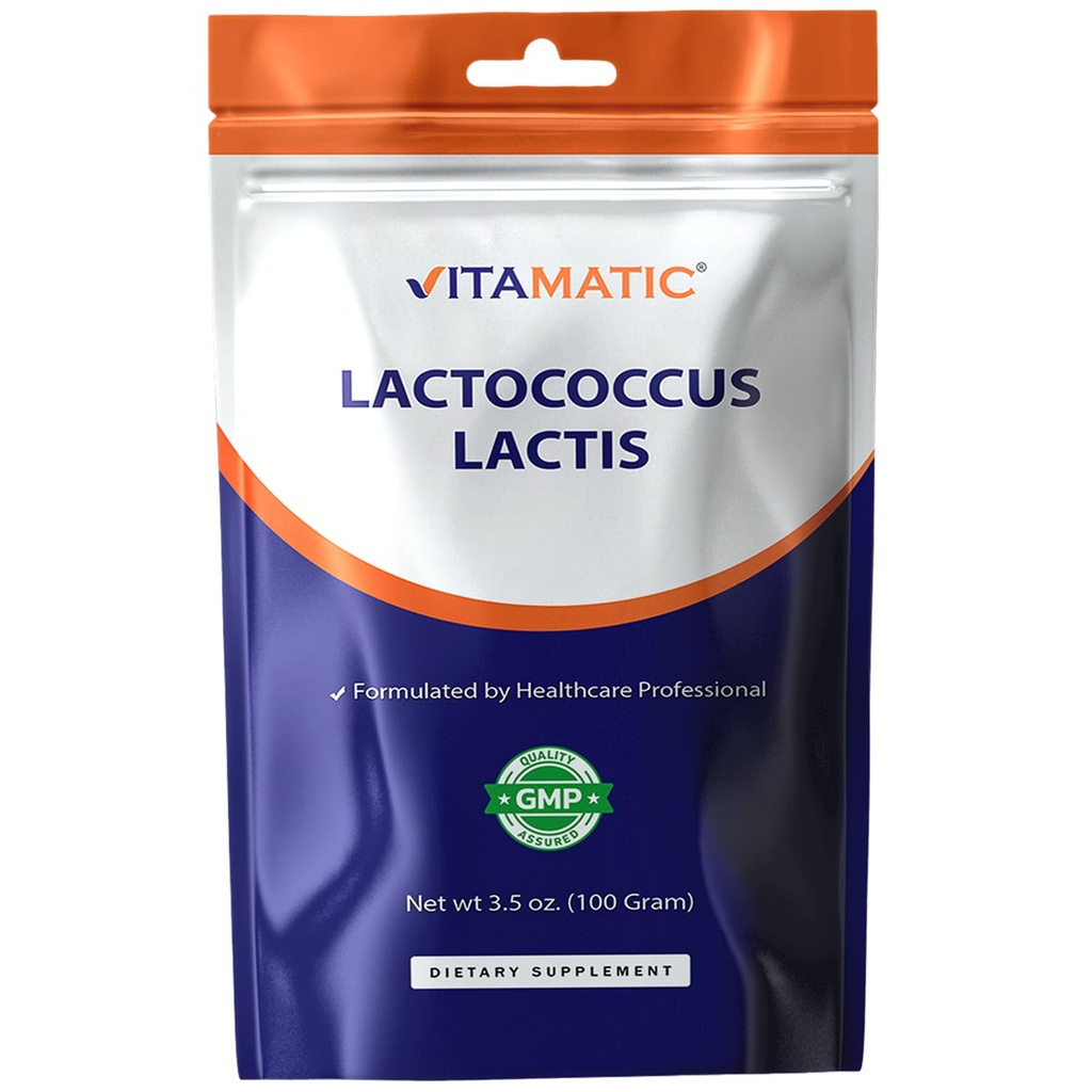 Vitamatic Lactococcus Lactis Probiotic Powder - Digestive Health Support - 100 Gram (3.5 OZ) - 100 Servings