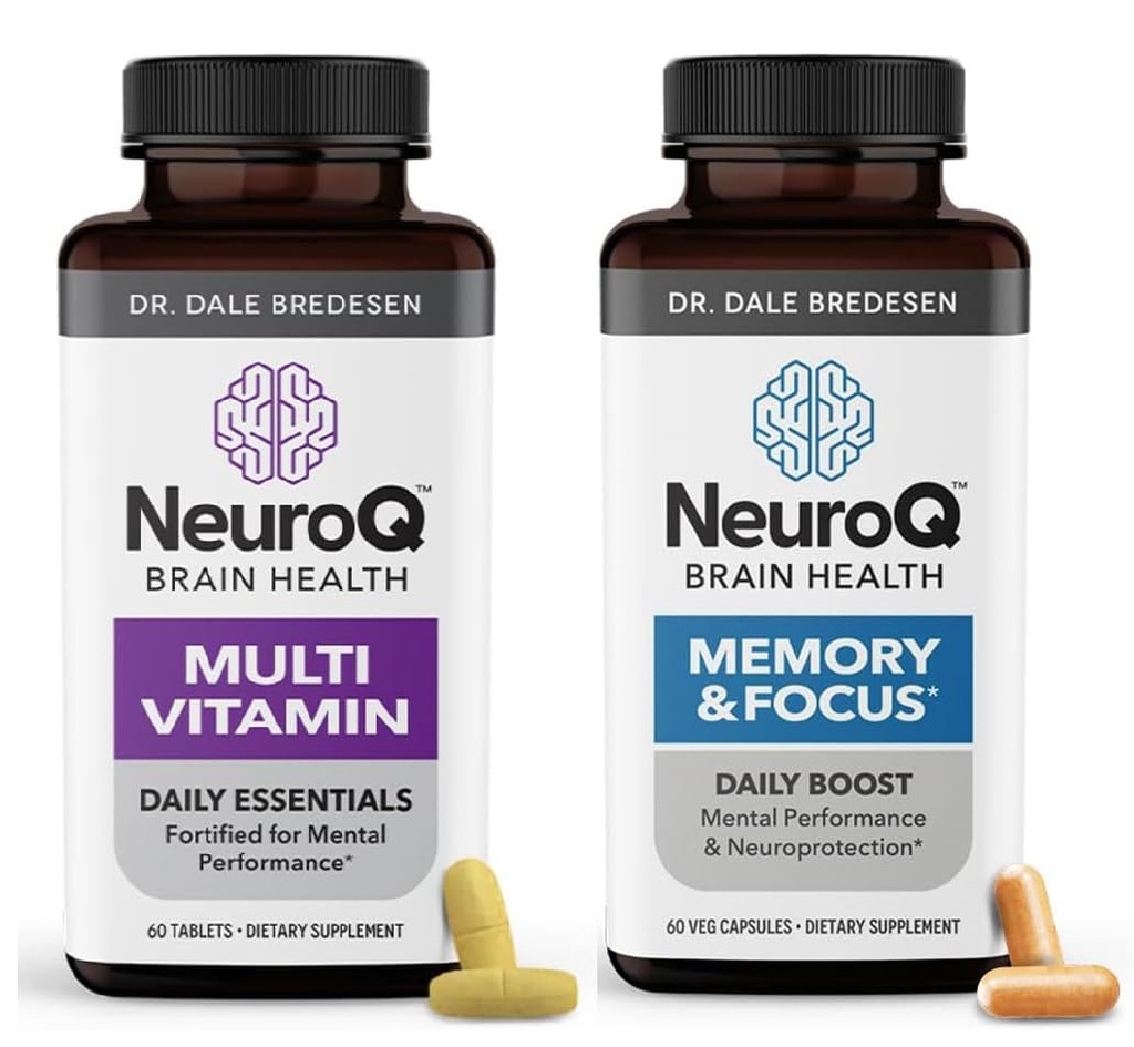 LifeSeasons NeuroQ Memory & Focus with Multi-Vitamin - Boosts Cognitive Performance & Healthy Brain Function - Supports Immunity - 120 Capsules