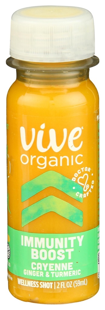 Vive Organic Immunity Boost Cayenne, Ginger & Turmeric Shot (2 ουγκιά μπουκάλι)