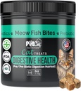 Pet Chef Meow Bites: Premium Pro & Prebiotic Digestion Cat Treats - Βελτίωση Digestion - καλύτερο μαύρισμα Fortiflora Probiotics για γάτες - Σταματά Cat Έμετος Όλες τις ηλικίες
