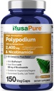 NusaPure Polypodium Nicotinamide 10:1 Extract, 240 mg Ισοδύναμο με 2.400 mg ανά Veg Caps - 150 Count (Non-GMO, Soyfree, Bioperine)