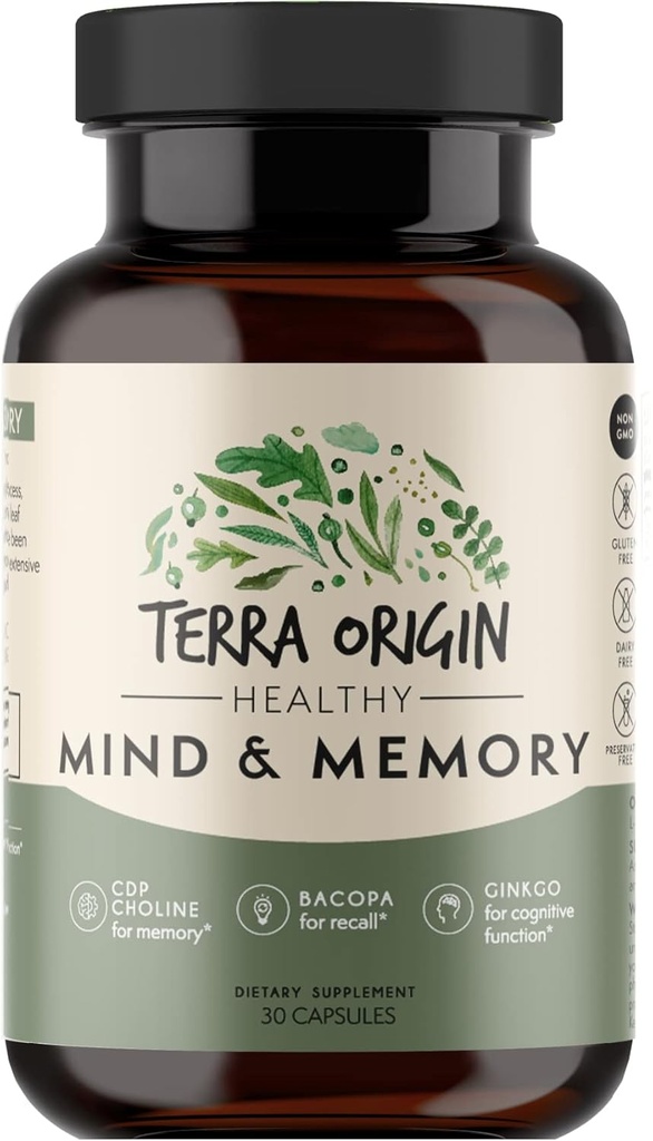 TERRA Origin Healthy Mind and Memory Support Supplement 