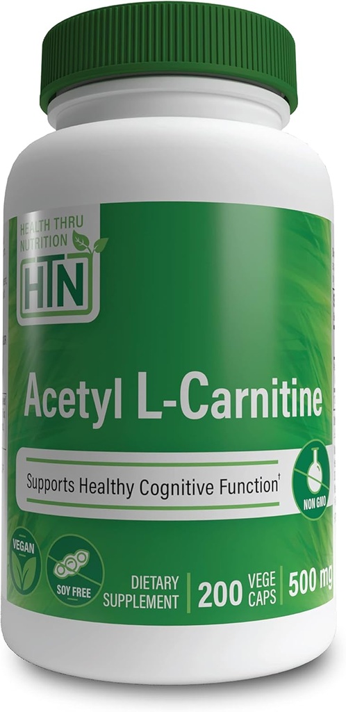 Health Thru Διατροφή Acetyl L-Καρνιτίνη 500mg 200 Κάψουλες 