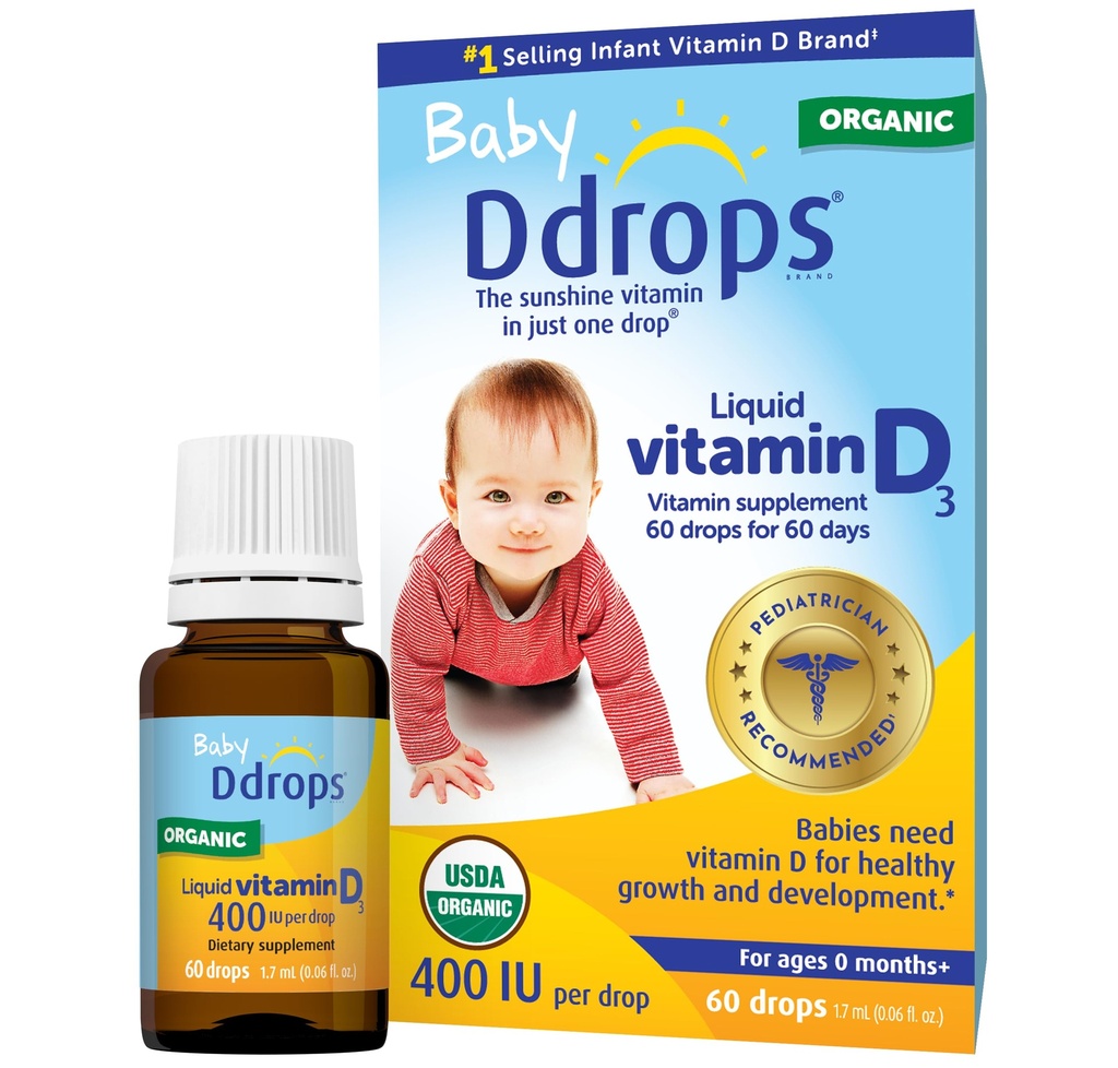 Drops Baby 400 IU, Βιταμίνη D, 60 σταγόνες 1, 7mL (0,06 fl. Oz (πακέτο του 1))
