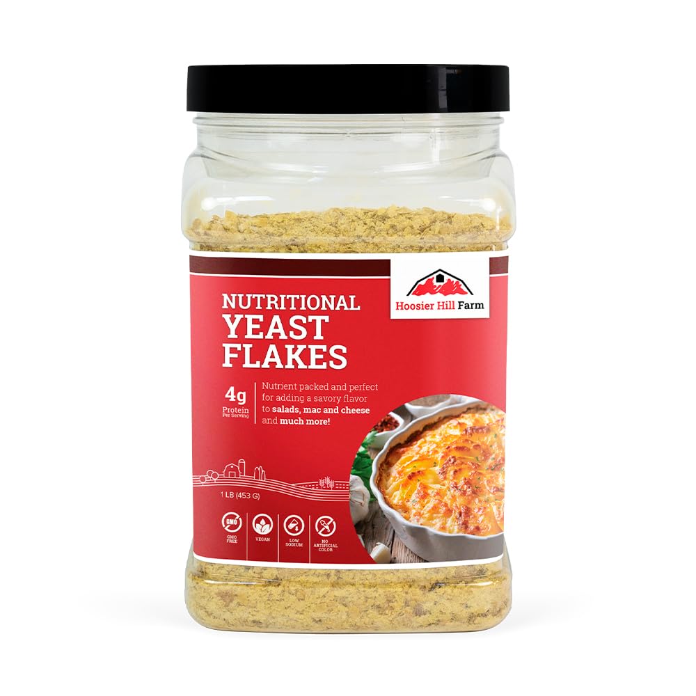 Hoosier Hill Farm Διατροφικές Νιφάδες Ζυμομύκητας, 1LB (πακέτο του 1)