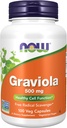 NOW Συμπληρώματα Τροφίμων, Graviola (Annona muricata) 500 mg, Υγιεινή λειτουργία κυττάρων *, 100 κάψουλες Veg