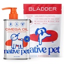 Native Pet Dog UTI θεραπεία πάνω από την Counter & Fish Oil για σκύλους για την υποστήριξη του δέρματος Ichy + κινητικότητα 