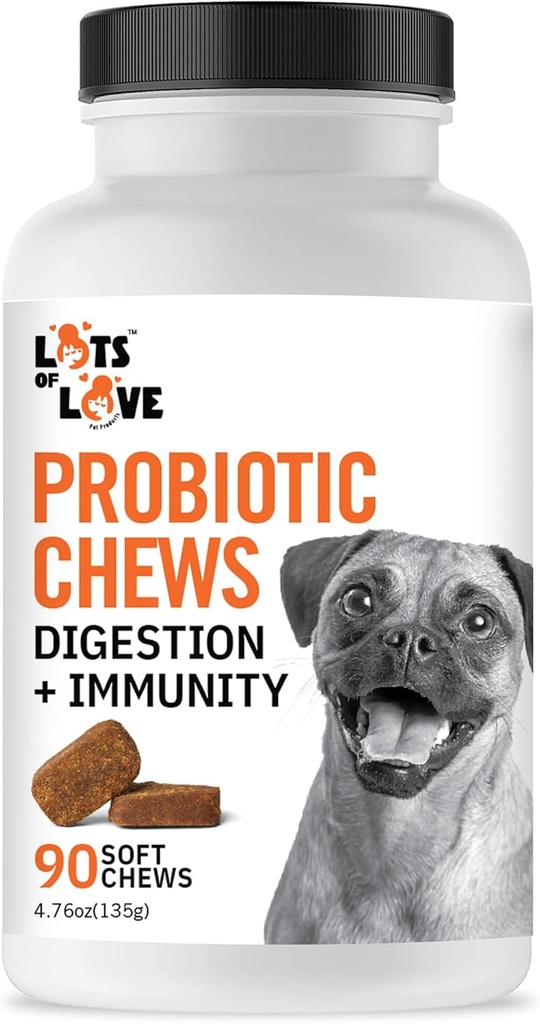 Probiotic Chews Dog (90 Count) - Προβιοτικά σκύλου για Digestive & Gut Health - Puppy Pro Biotic Supplement for Nausea, Vomiting & Diarrhea (90 Count)