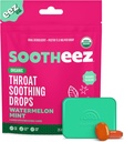 Southeez Organic Lroat Καταπραϋντικές σταγόνες για ενήλικες, μέντας καρπουζιού, 25 κόμης, επαναγεμιζόμενος, μεγάλες σταγόνες γεύσης που πονούν λαρύγγια