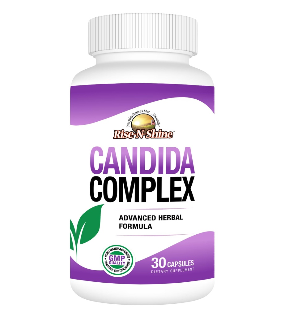 Rise-N-Shine Candida Complex Κάψουλες Υποστήριξη για τα κανονικά επίπεδα Candida με Orγανη, καπρυλικό οξύ, μανιτάρια Reishi και περισσότερα 30 μέτρα