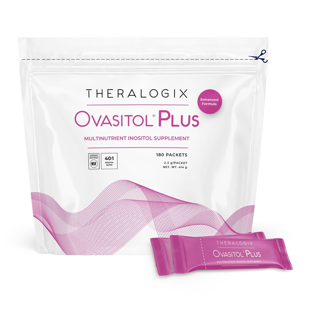 Theralogix Ovastitol Plus Metabolic Health Supplement - Myo-Inositol & D-Chiro Inositol+Chromium Picolinate+Alpha-lactalbumin & Vitamin D - 90-Day Supply - Unflavored - 180 Count