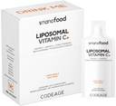 Codeage Liposomal Vitamin C Liquid 1000mg Vitamin C, 4000mg Essential Phospholipids, Συμπλήρωμα για την καθημερινή ανοσοποιητική υποστήριξη, Liposomes Για την απορρόφηση, Citrus Bioflavonoids, Vitamin E, Non-GMO, 32 Pouches