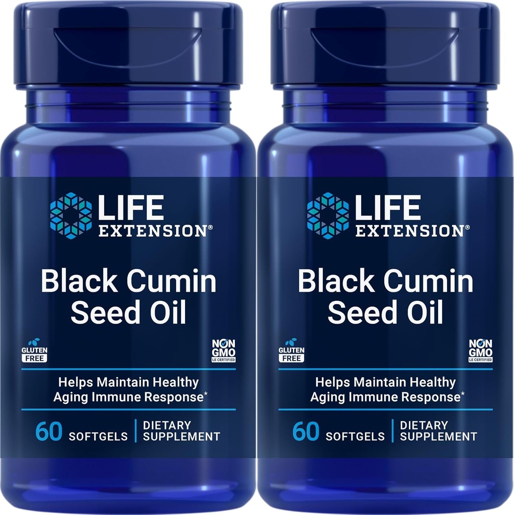 Επέκταση ζωής Μαύρο Cumin Seed Oil, 60 softgels (πακέτο του 2)