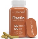 Fisetin 100mg - από το εκχύλισμα Rhus Succedanea Stem, 120 κάψουλες χορτοφάγων, Senolytic συμπλήρωμα για τη γήρανση & μακροζωία, 4-Month Supply, Organic, GMP Certified, Made in USA