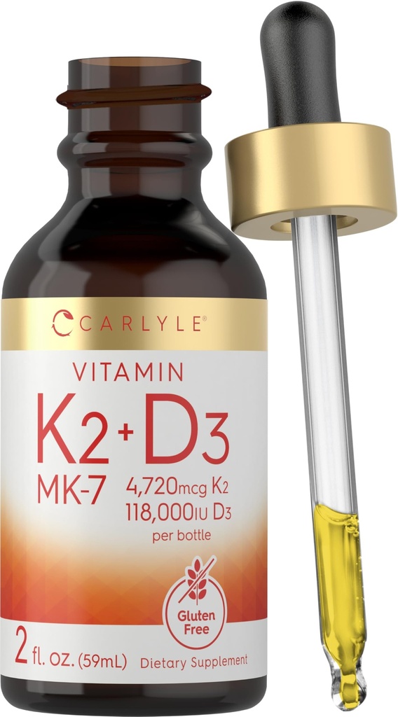 Carlyle βιταμίνη D3 K2 σταγόνες 