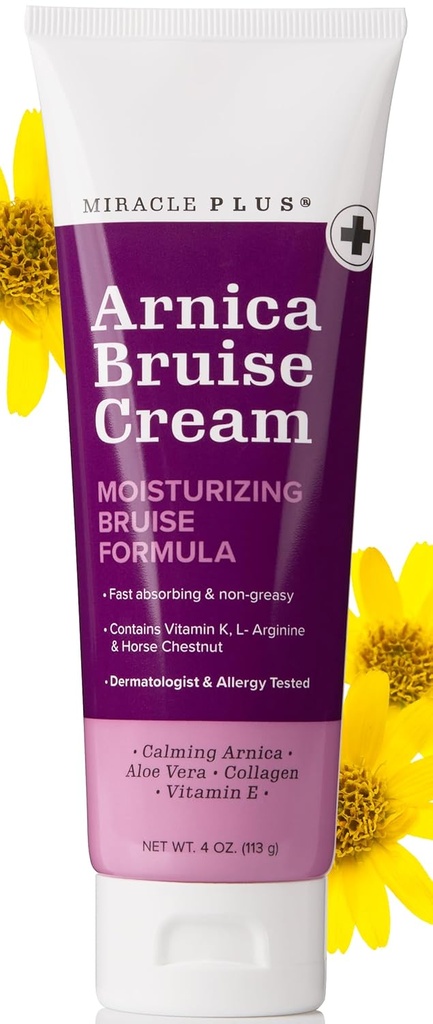 Miracle Plus Arnica Cream Μελανιά ανακούφιση Lotion για τον μελανισμό και το πρήξιμο στο δέρμα 