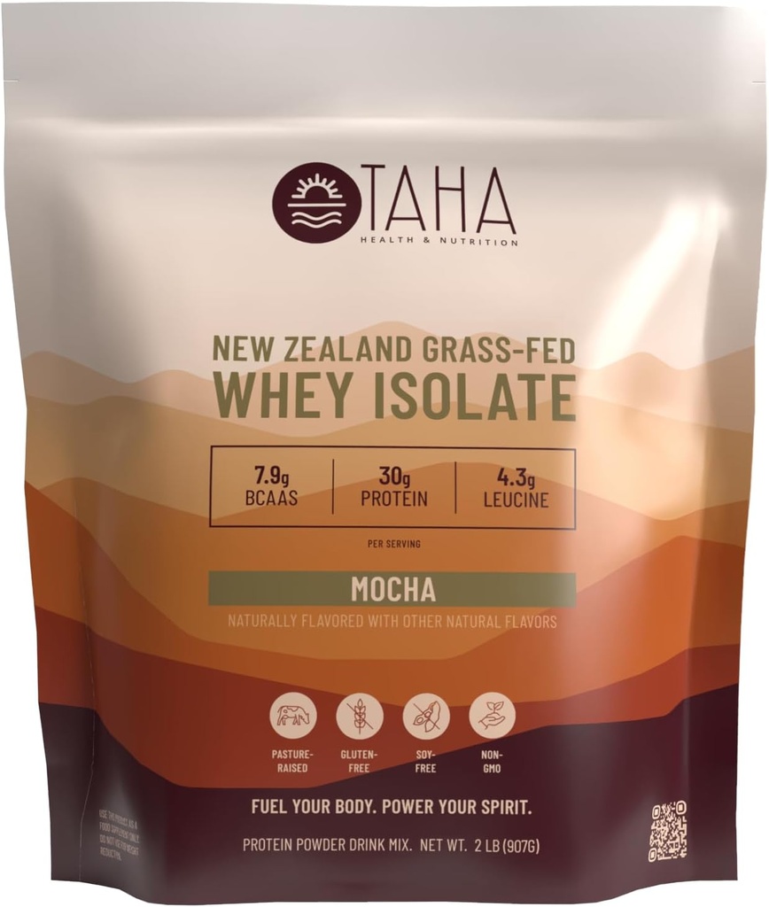 Taha Υγεία & Διατροφή Mocha Πρωτεΐνες Whey Isolate σκόνη, 30g πρωτεΐνη, 7,9g BCAAs, 4,3g Leucine 
