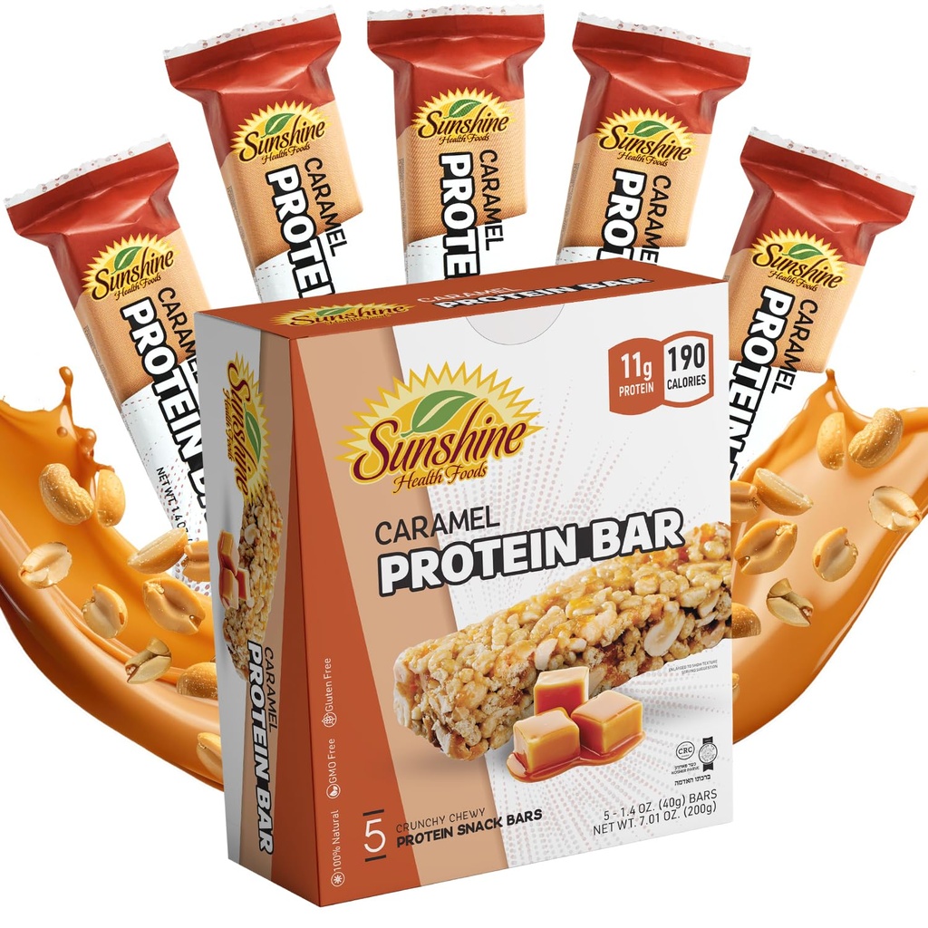 Χωρίς γλουτένη Protein Bars, 5 Caramel Healthy Protein Bars για Ενεργούς τρόπους ζωής, Ιδανικές Protein Bars για την αντικατάσταση γεύματος, Perfect High Protein Bars για την αποκατάσταση των μυών, και Παρατεταμένη ενέργεια
